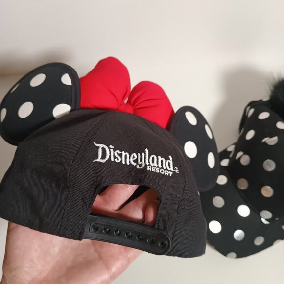 Disney Parks Minnie Mouse Ears with Bow Baseball Hat Black Red - Picture 7 of 8